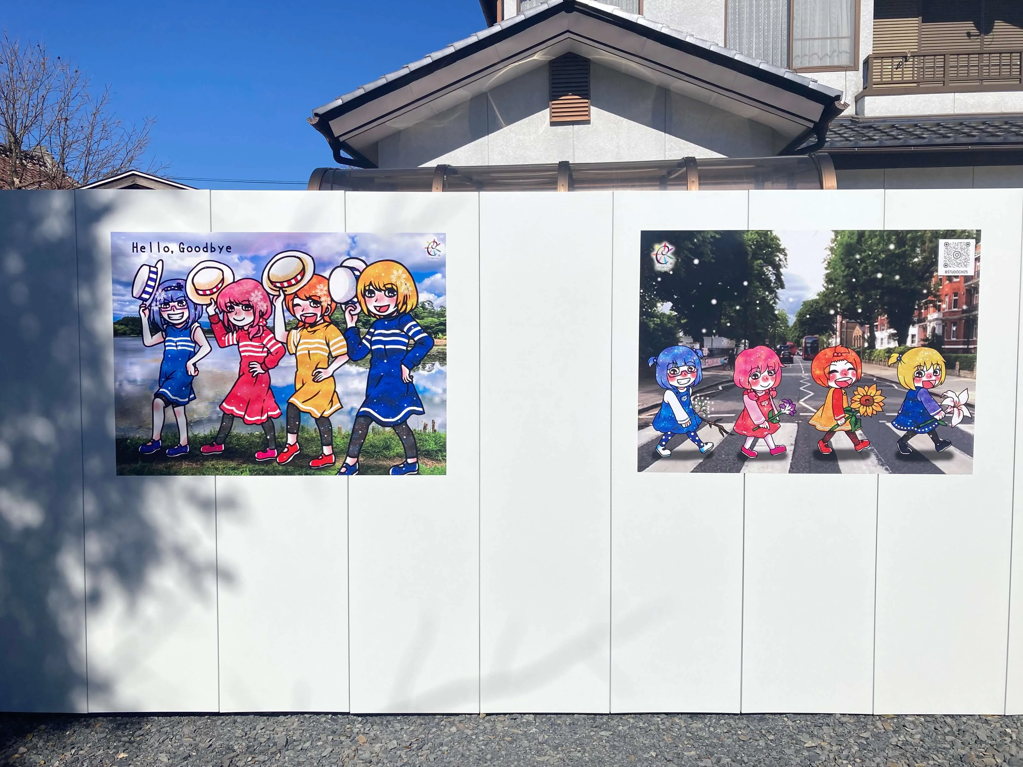 既存パネルへのシート施工の事例写真