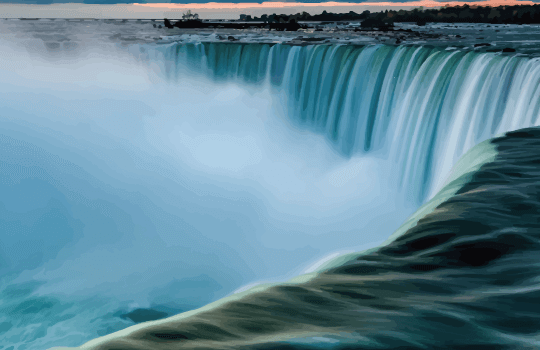 池田工芸が作製したナイヤガラの滝のトリックアート看板